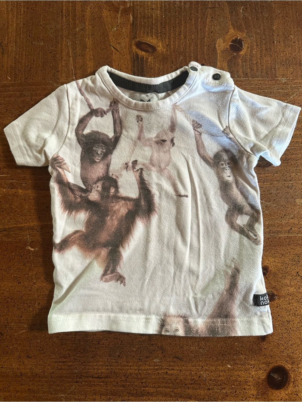 Koko Noko Baby Short Sleeve Tee with Monkeys